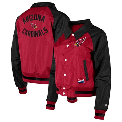 Veste à boutons-pression intégrale Cardinal Arizona Cardinals Coaches New Era pour femme