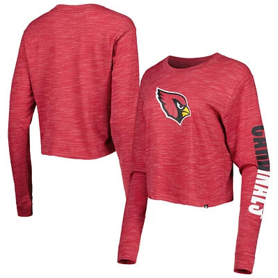 T-shirt court à manches longues Cardinal Arizona Cardinals New Era pour femme