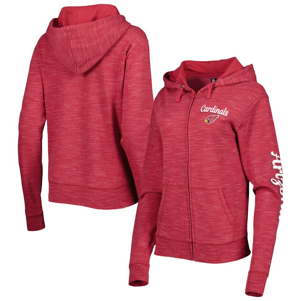 Women's New Era Cardinal Arizona Cardinals Reverse Full-Zip Hoodie