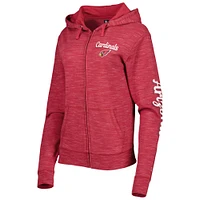 Sweat à capuche entièrement zippé Cardinal Arizona Cardinals Reverse New Era pour femme