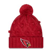 Women's New Era Cardinal Arizona Cardinals Toasty Cuffed Pom Knit - Hat