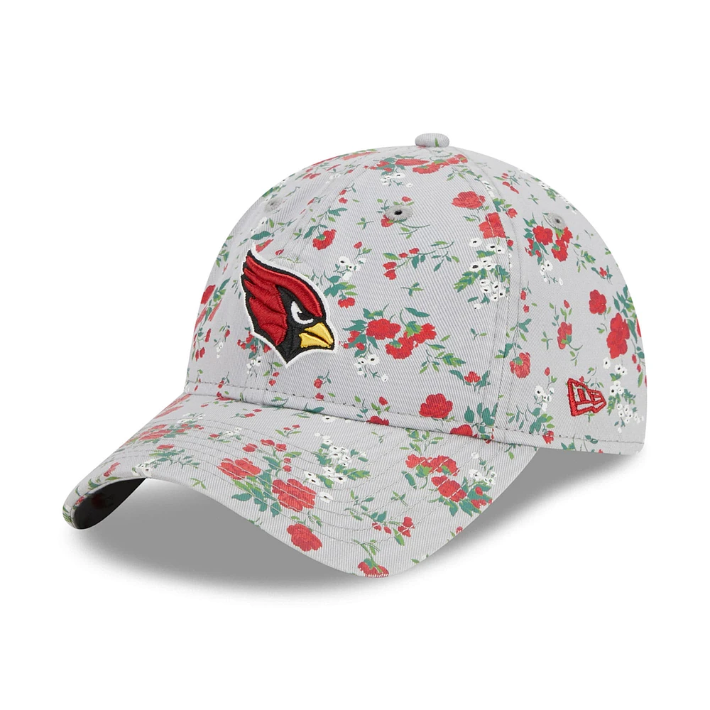 Women's New Era Gray Arizona Cardinals Bouquet 9TWENTY Adjustable Hat