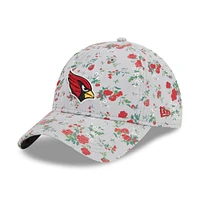 Casquette ajustable 9TWENTY New Era Arizona Cardinals Bouquet pour femme, gris