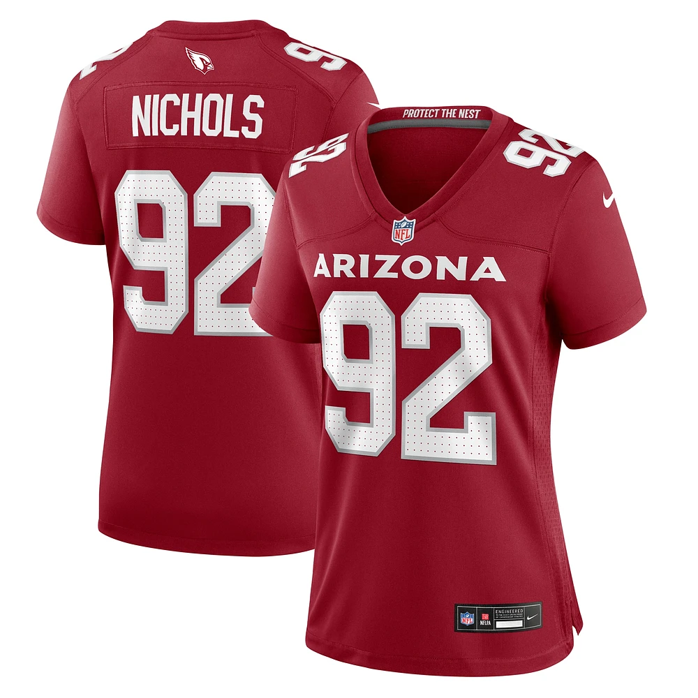 Maillot de match Nike Bilal Nichols Cardinal Arizona Cardinals pour femme