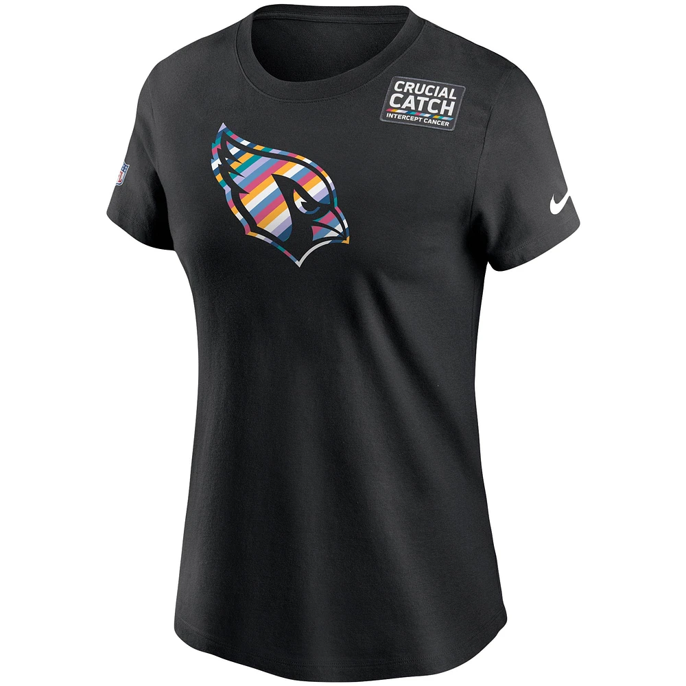 Women's Nike Black Arizona Cardinals Multicolor Crucial Catch T-Shirt