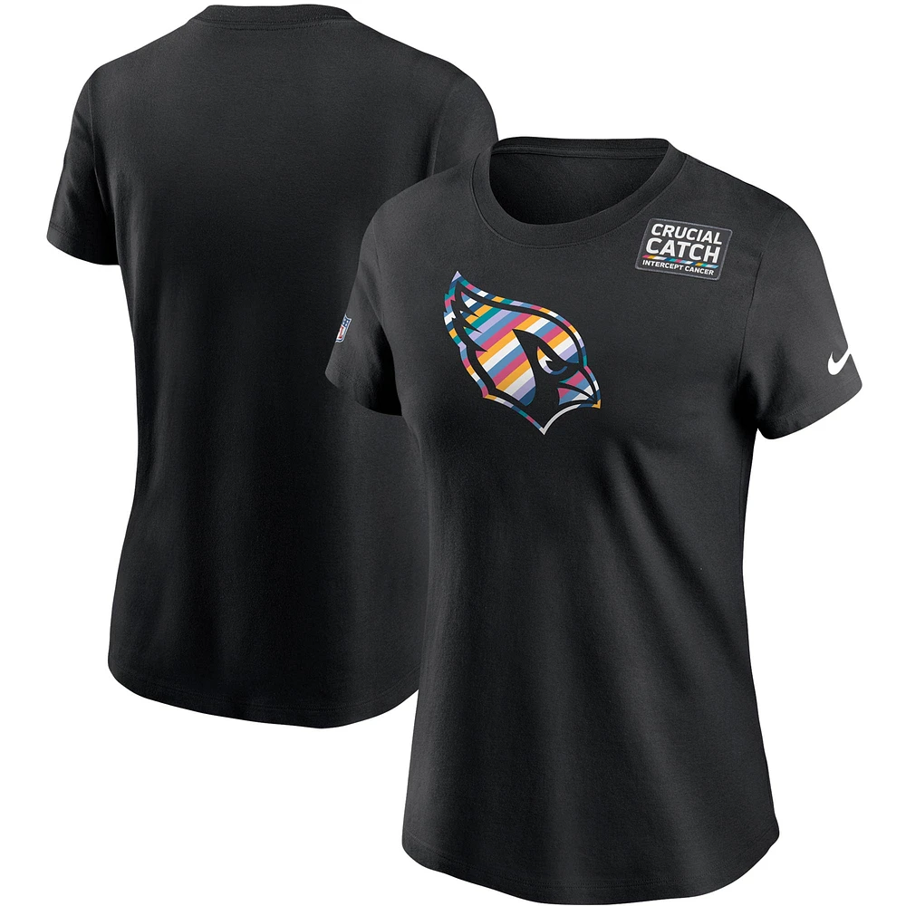 Women's Nike Black Arizona Cardinals Multicolor Crucial Catch T-Shirt