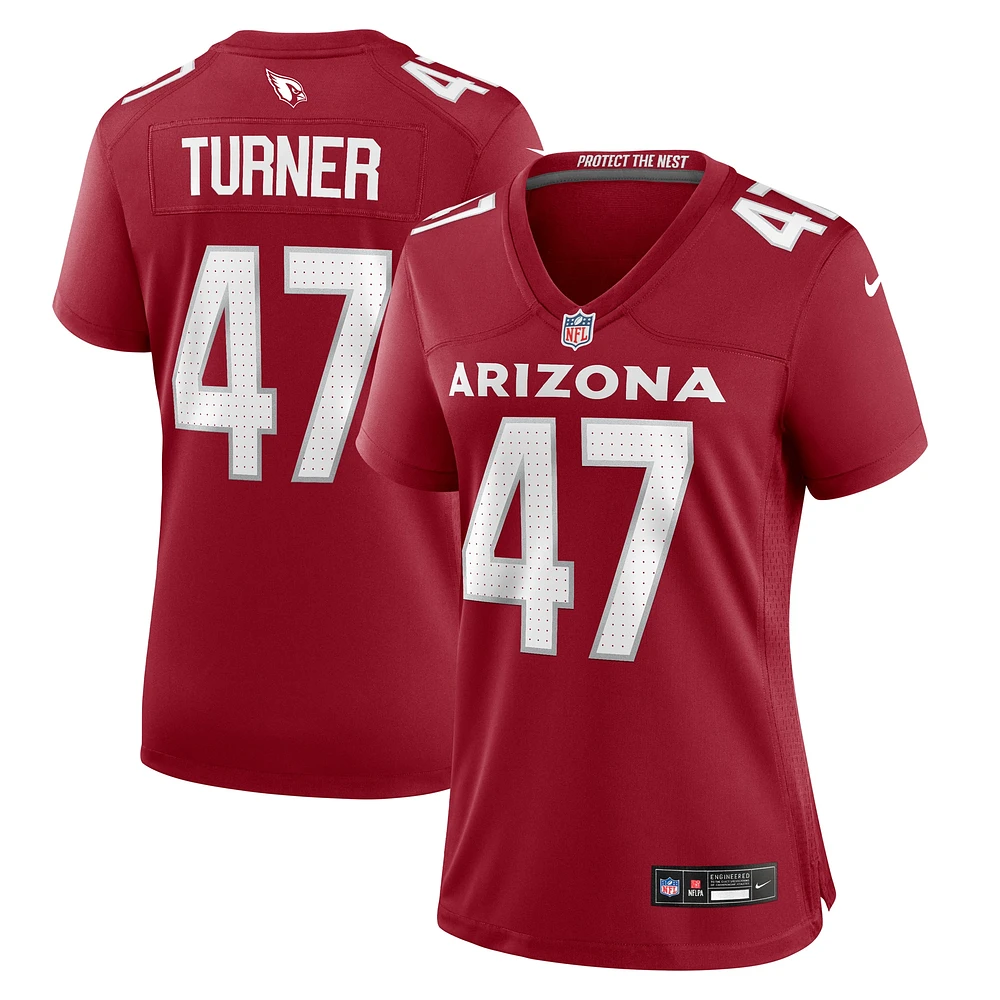 Women's Nike Ezekiel Turner  Cardinal Arizona Cardinals Team Game Jersey