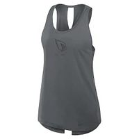 Women's Nike Gray Arizona Cardinals Glory Crisscross Performance Tank Top