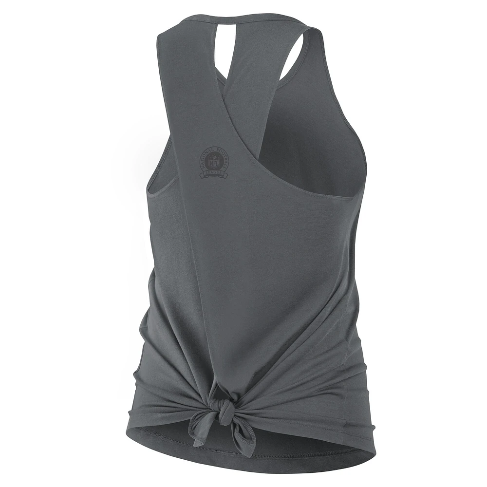 Women's Nike Gray Arizona Cardinals Glory Crisscross Performance Tank Top