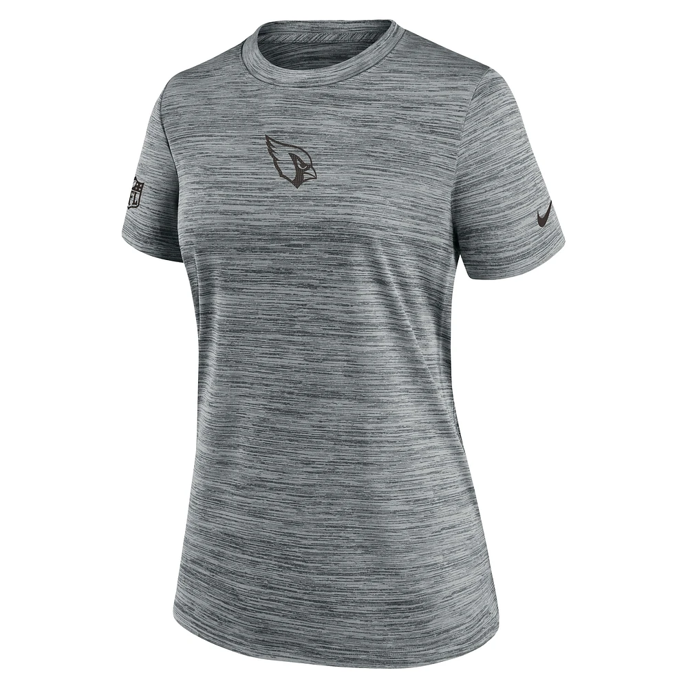 Women's Nike Gray Arizona Cardinals Sideline Velocity Performance T-Shirt