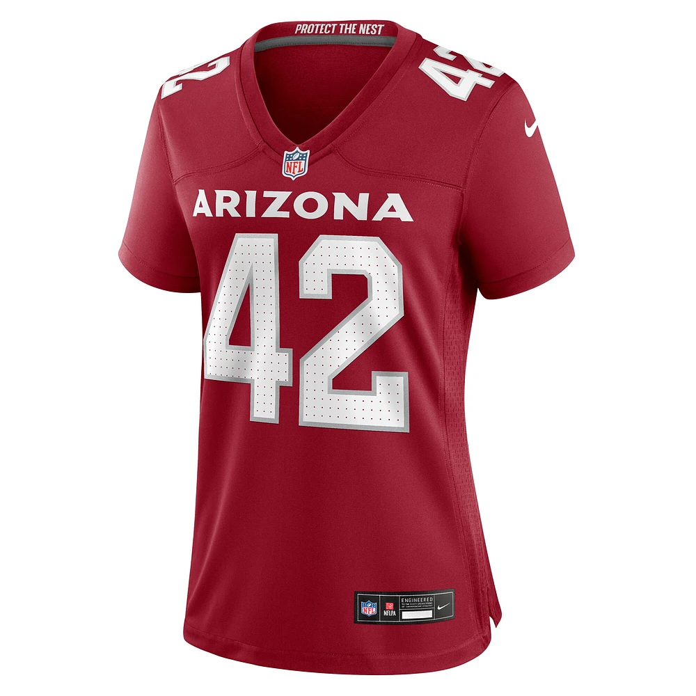 Maillot de match l'équipe Nike K'Von Wallace Cardinal des Arizona Cardinals pour femme