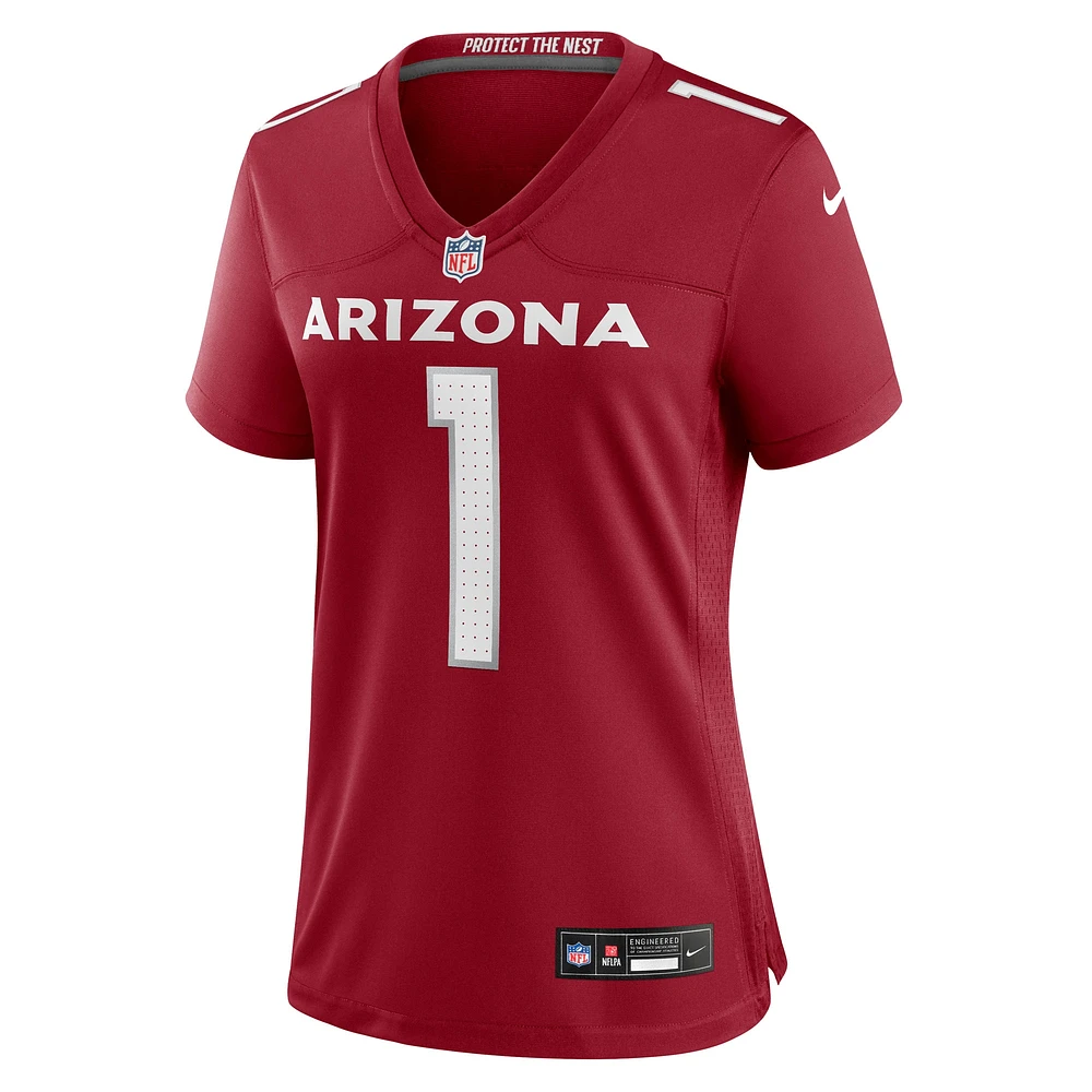 Women's Nike Number 1 Bride Cardinal Arizona Cardinals Game Jersey