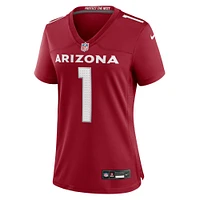 Women's Nike Number 1 Bride Cardinal Arizona Cardinals Game Jersey