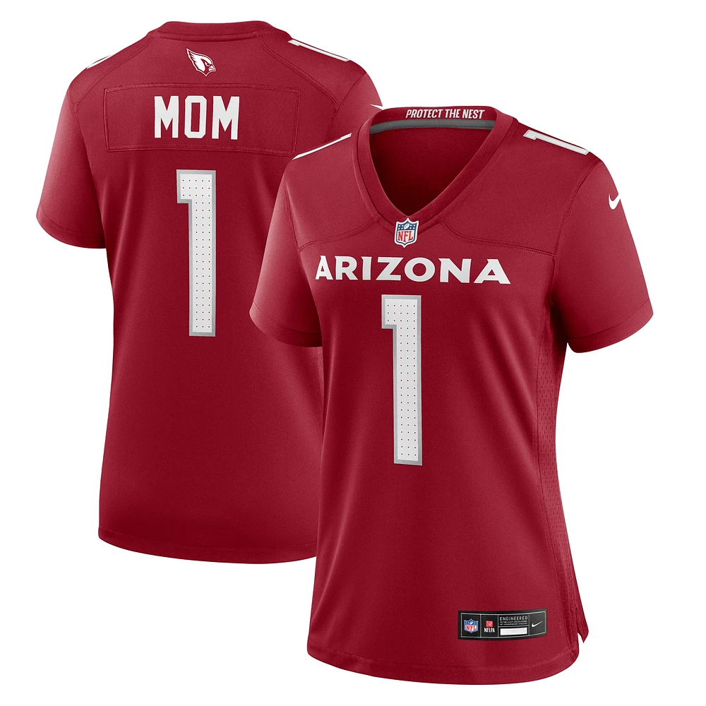 Maillot de match Nike Numéro 1 Mom Cardinal Arizona Cardinals pour femme