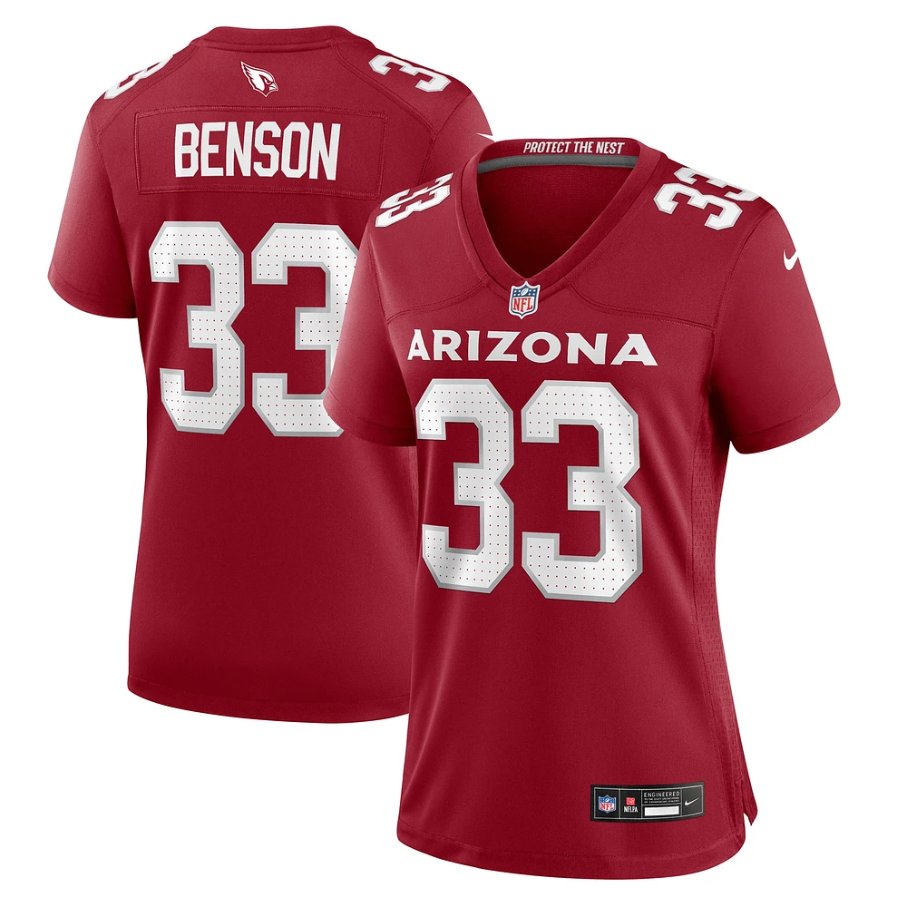 Maillot de match Nike Trey Benson Cardinal Arizona Cardinals pour femme