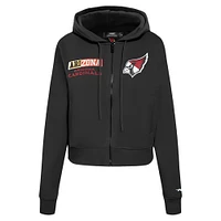 Women's Pro Standard Black Arizona Cardinals Split Logo Full-Zip Hoodie