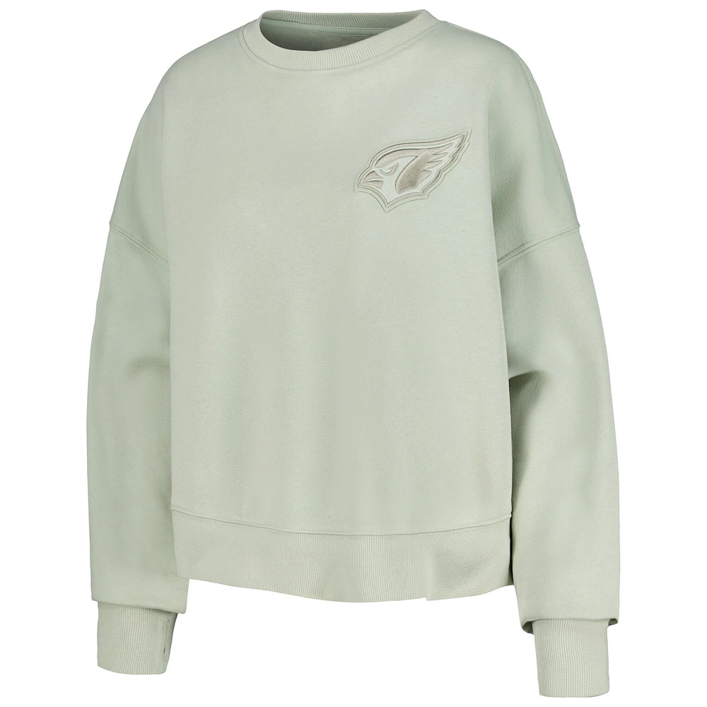 Women's Pro Standard  Light Green Arizona Cardinals Neutral Pullover Sweatshirt