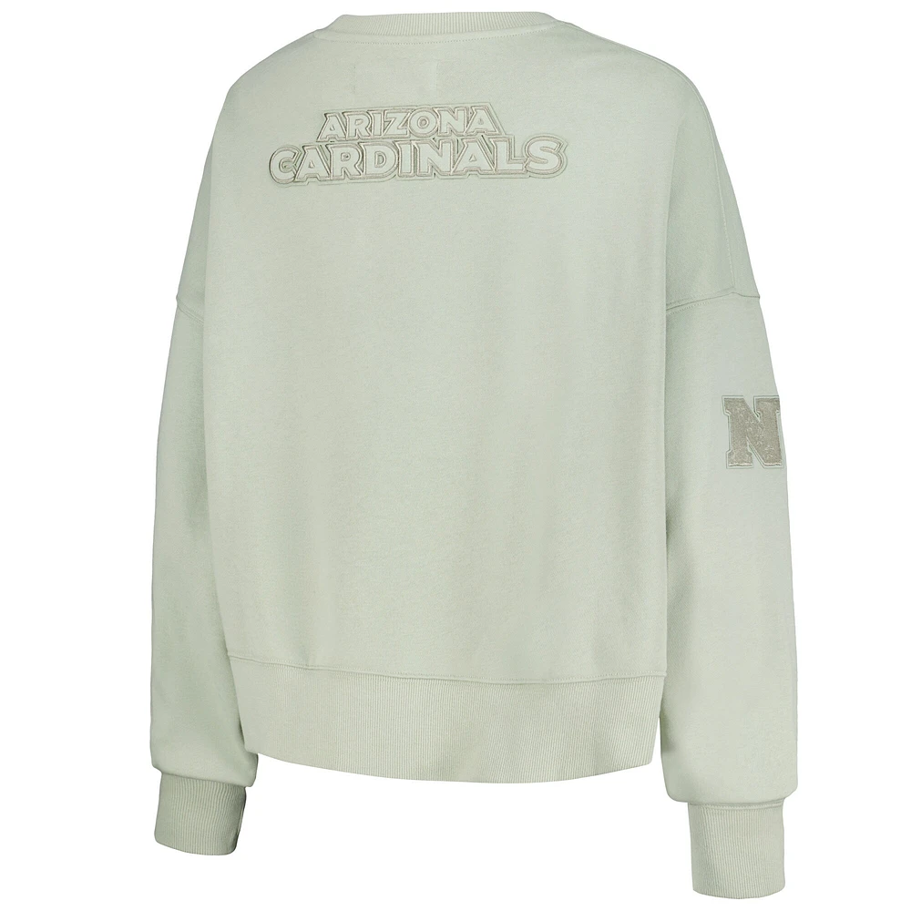 Women's Pro Standard  Light Green Arizona Cardinals Neutral Pullover Sweatshirt