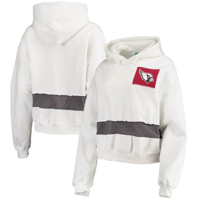 Vêtements Refried pour femmes Blanc Arizona Cardinals Crop durable Dolman Sweat à capuche