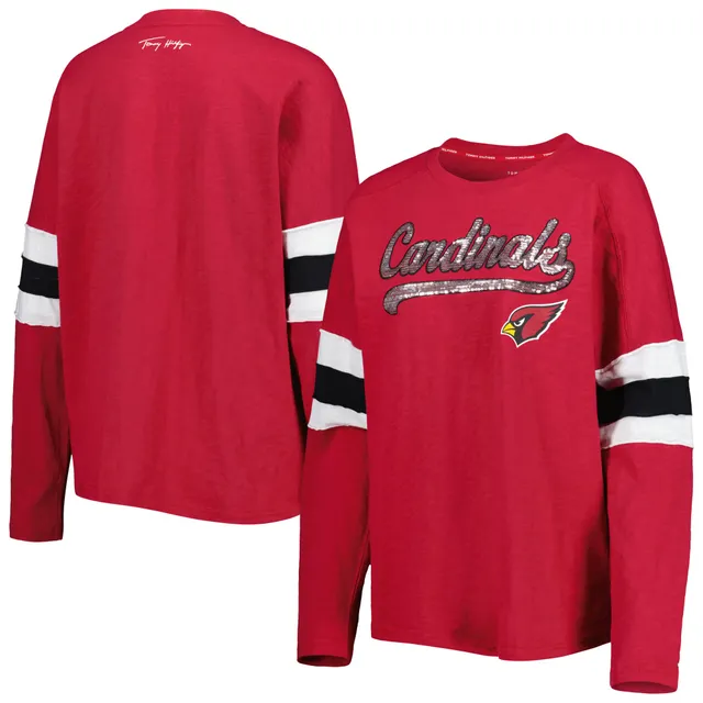 Lids Arizona Cardinals Tommy Hilfiger Women's Justine Long Sleeve Tunic T- Shirt - Cardinal