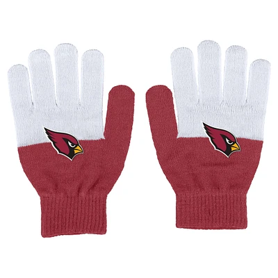 WEAR by Erin Andrews Gants mouchetés à blocs de couleurs des Arizona Cardinals pour femmes