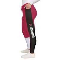 Women's WEAR by Erin Andrews Cardinal/Black Arizona Cardinals Color-Block Leggings