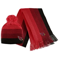 Ensemble bonnet et écharpe en tricot à pompon ombré Cardinal Arizona Cardinals WEAR by Erin Andrews pour femme