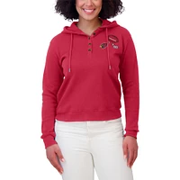 Women's WEAR by Erin Andrews  Cardinal Arizona Cardinals Waffle Hoodie Pullover Top