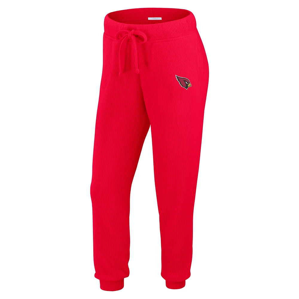 Women's WEAR by Erin Andrews  Cream Arizona Cardinals Plus Knitted Tri-Blend Long Sleeve T-Shirt & Pants Lounge Set