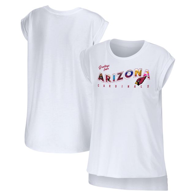 WEAR by Erin Andrews T-shirt blanc des Cardinals de l'Arizona Salutations Muscle pour femmes