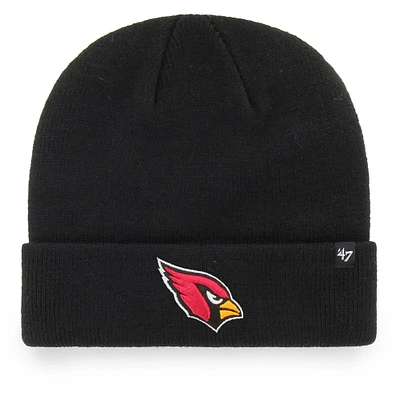 Bonnet en tricot basique à revers pour jeune '47 noir Arizona Cardinals