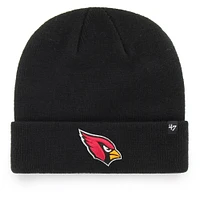 Bonnet en tricot basique à revers pour jeune '47 noir Arizona Cardinals