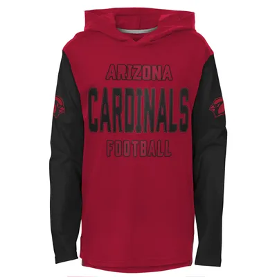 Arizona Cardinals Youth Heritage Long Sleeve Hoodie T-Shirt - Cardinal