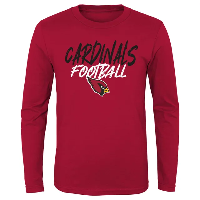 Men's Nike White/Cardinal Arizona Cardinals Throwback Raglan Long Sleeve T-Shirt