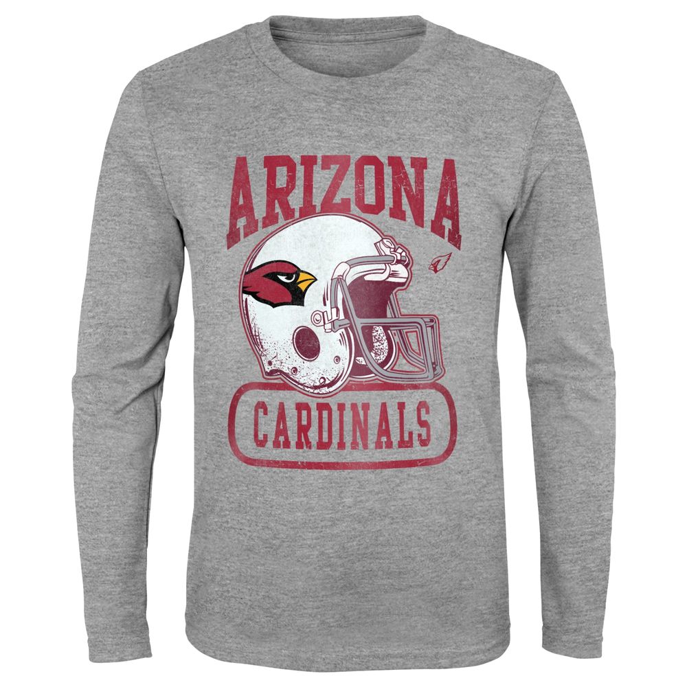 Youth Heathered Gray Arizona Cardinals Head-to-Head Long Sleeve T-Shirt