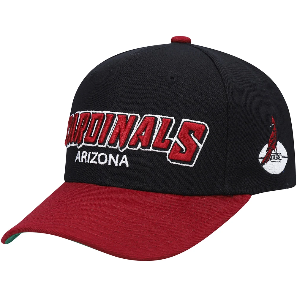 Casquette ajustable Shredder pour jeune Mitchell & Ness Noir/Cardinal Arizona Cardinals