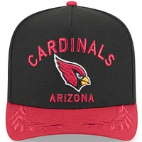 Casquette snapback A-Frame 9FIFTY noire/cardinale New Era pour jeunes, draft NFL 2025 des Cardinals de l'Arizona