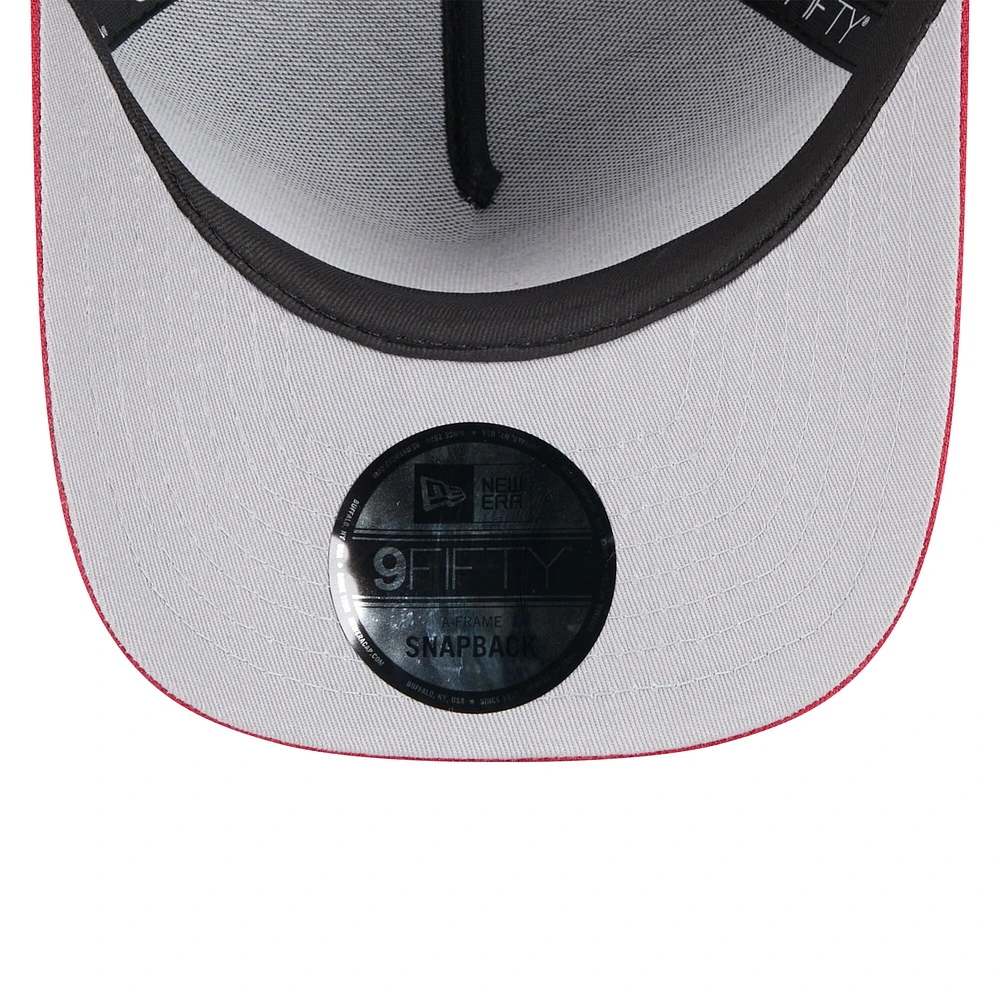 Casquette snapback A-Frame 9FIFTY noire/cardinale New Era pour jeunes, draft NFL 2025 des Cardinals de l'Arizona
