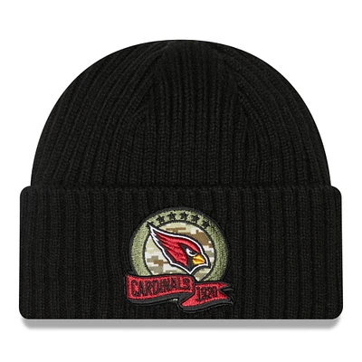 Youth New Era Black Arizona Cardinals 2022 Salute To Service Knit Hat 