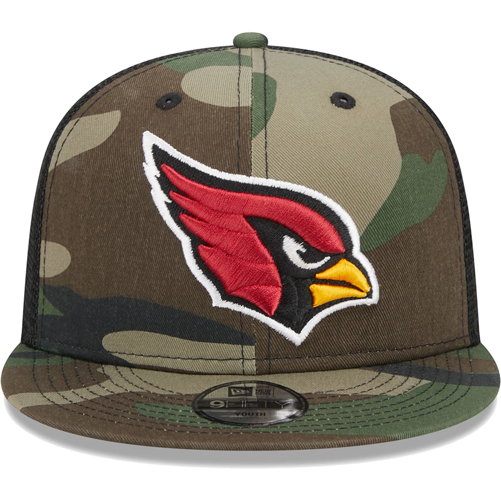 Casquette New Era Camo Arizona Cardinals Main Trucker 9FIFTY Snapback pour jeune