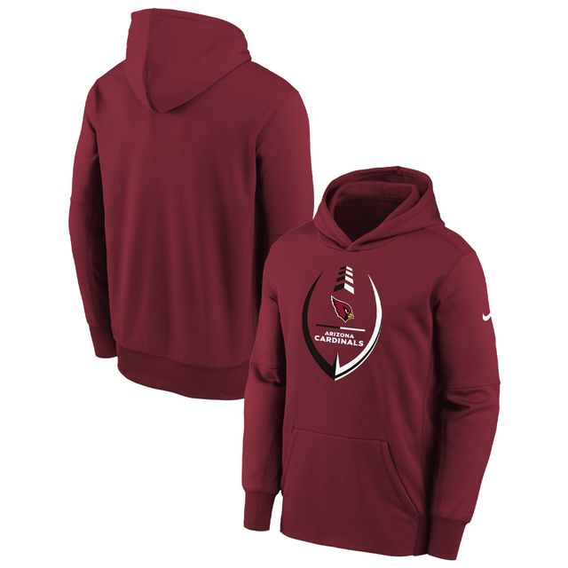 Sweat à capuche Performance Nike Cardinal Arizona Cardinals Icon pour jeune