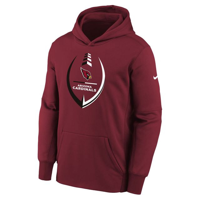 Sweat à capuche Performance Nike Cardinal Arizona Cardinals Icon pour jeune