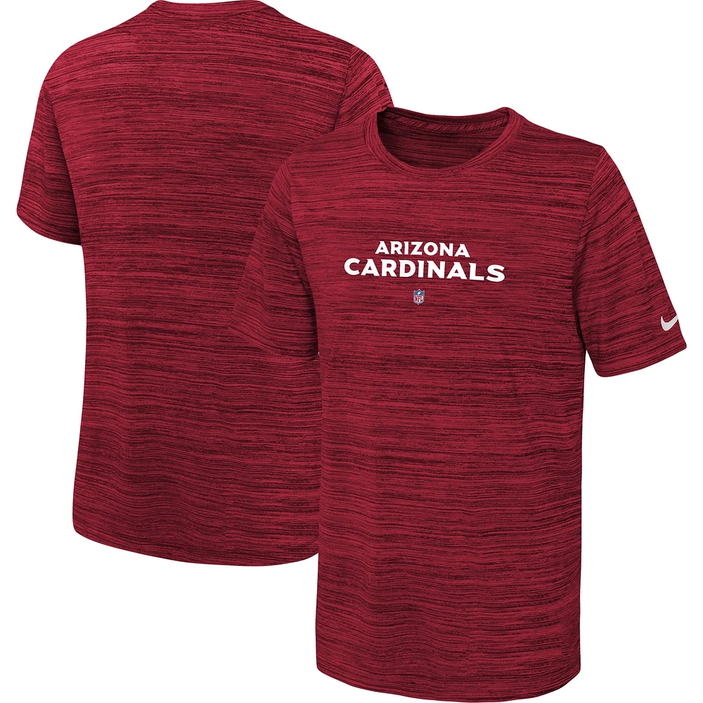 T-shirt Nike Cardinal Arizona Cardinals Sideline Velocity Performance pour jeune