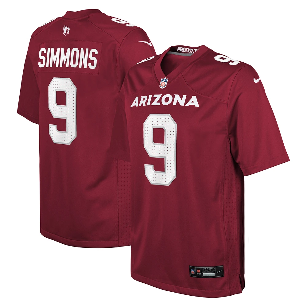 Maillot de match Nike Isaiah Simmons Cardinal Arizona Cardinals pour jeune