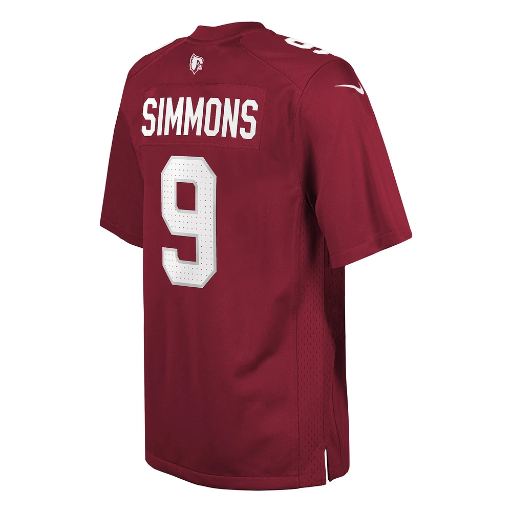 Maillot de match Nike Isaiah Simmons Cardinal Arizona Cardinals pour jeune