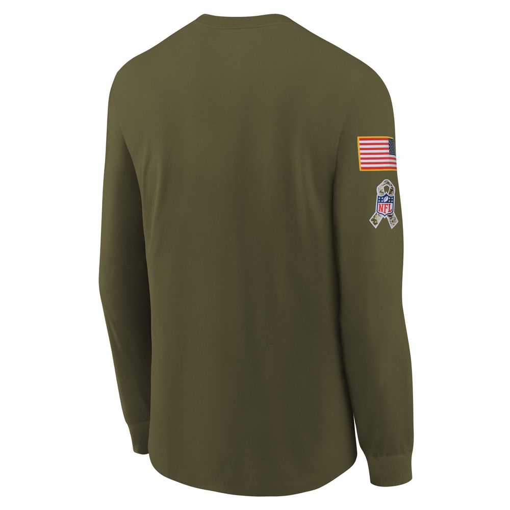 Nike Youth Nike Olive Arizona Cardinals 2022 Salute To Service Team Logo  Long Sleeve T-Shirt