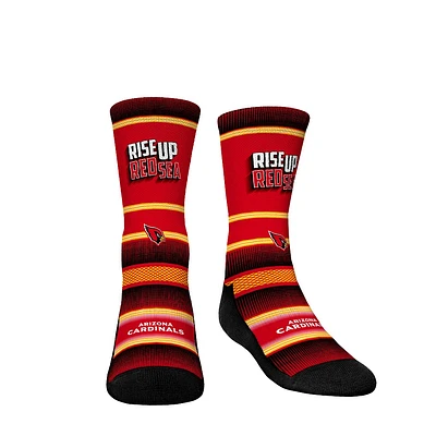 Youth Rock Em Socks Arizona Cardinals Team Slogan Crew Socks