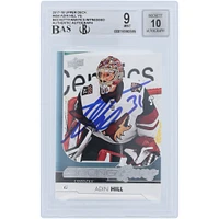 Adin Hill Arizona Coyotes Autographed 2017-18 Upper Deck Series 2 Young Guns #454 Beckett Fanatics Witnessed Authenticated 9/10 Rookie Card 