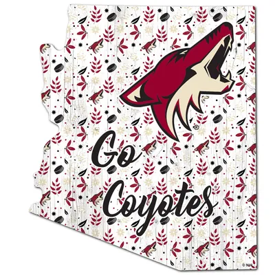 Arizona Coyotes 12'' Floral State Sign