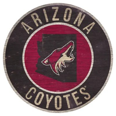 Arizona Coyotes 12'' State Circle Sign